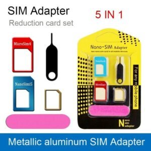 5-in-1 Nano SIM Card Adapter Kit – Nano, Micro & Standard SIM Conversions