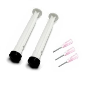 2 Plungers & 3 Dispenser Needle Tips Set for Syringe Solder Paste, Flux & Mask