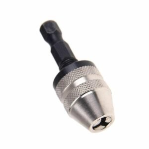 Universal 1/4" Keyless Drill Chuck with Hex Shank Electric Grinder Bit Adapter