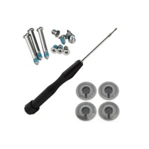 Rubber Case Feet with Screws & Screwdriver Kit Set for Apple MacBook (Unibody Models)