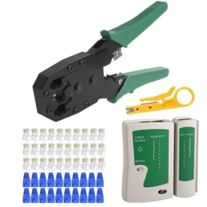 RJ45 Ethernet Cable Crimping Crimper Network Tester Punch Down Tool Kit Set UK