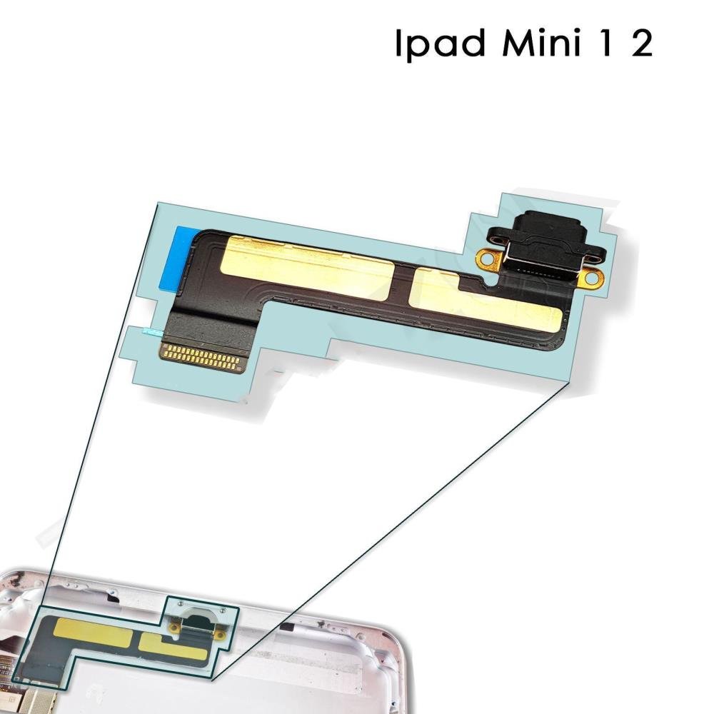 Charging Port Connector Flex Cable for iPad Mini 1 2 3 A1432 A1489 A1599 – Black - Image 2
