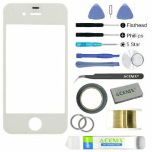Apple iPhone 4 / 4s White Touch Screen Front Lens Glass Replacement Kit