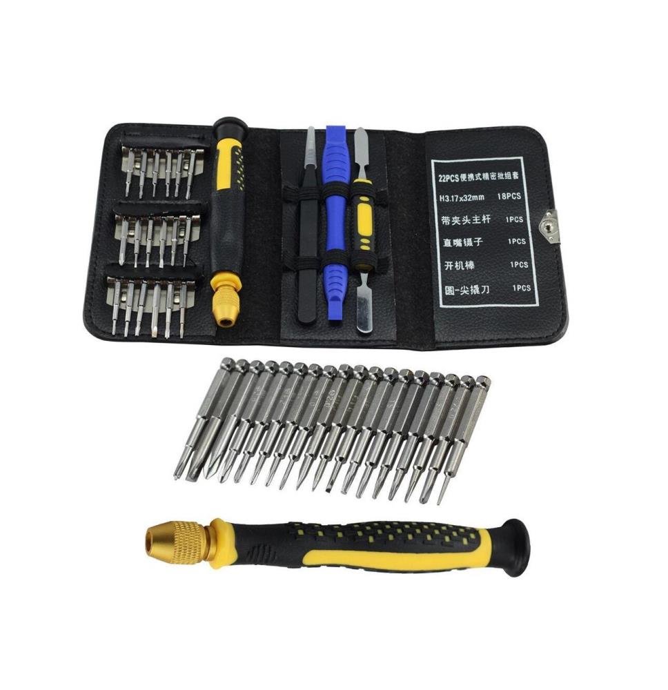 22-in-1 Precision DIY Electronics Repair Tool Kit for iPhone, Samsung